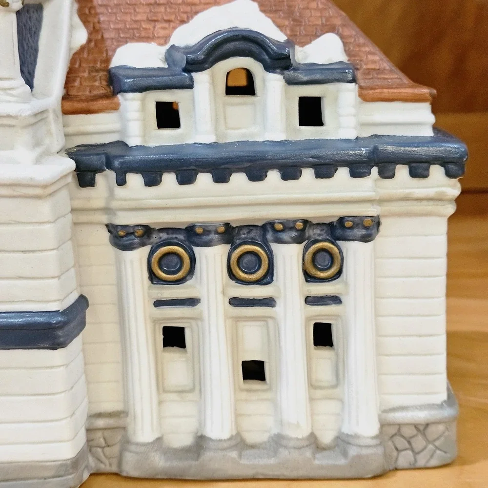 Mervyn's Village Square Museum Lighted New Cord Ltd Ed 1994 Christmas Box/Styro